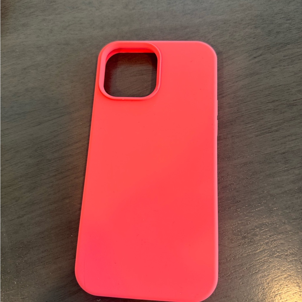 Silicone neon Pink iPhone 13 Pro Max Case